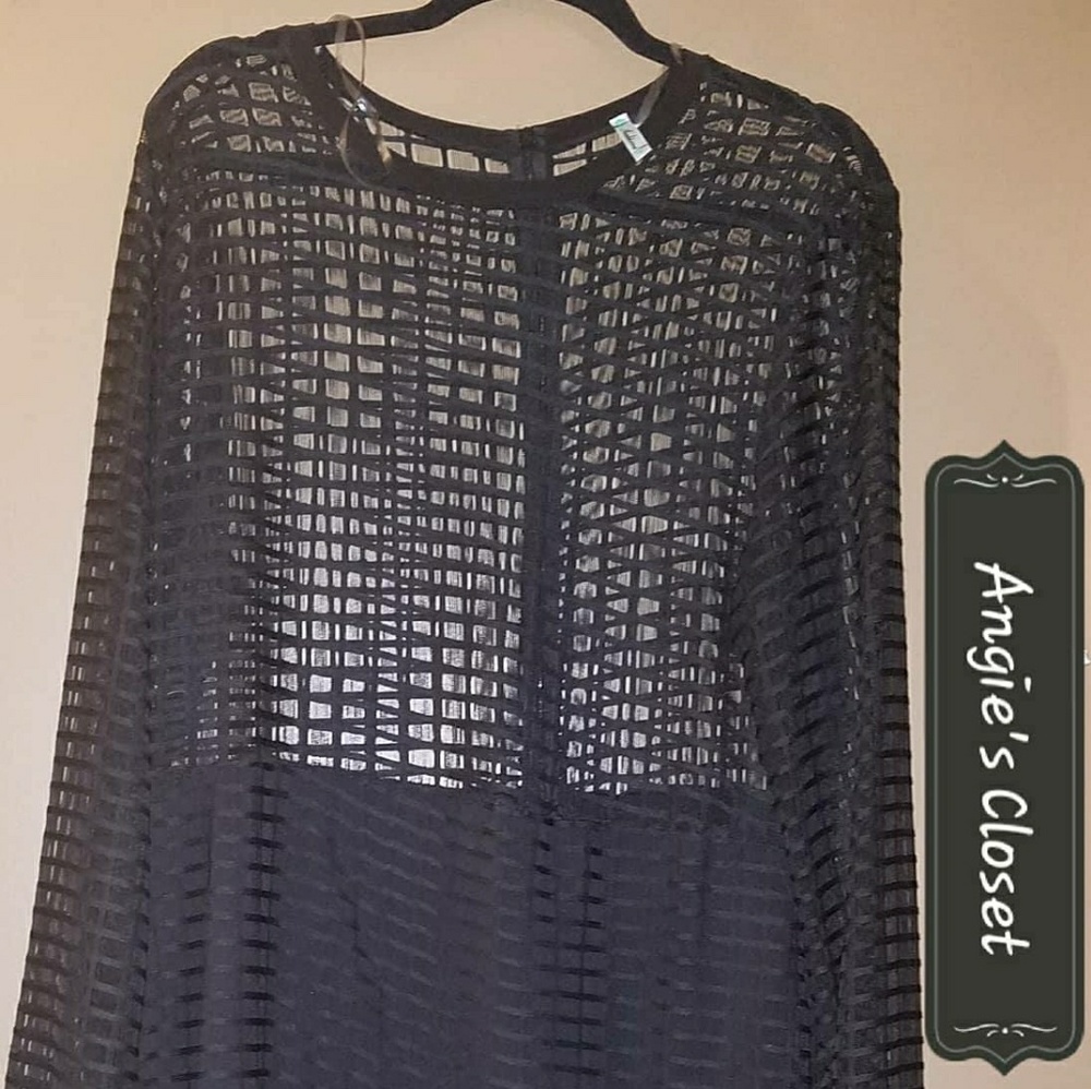 Black fish net bodycon dress